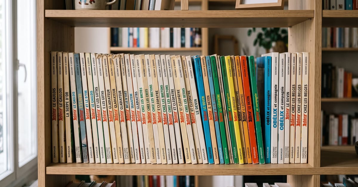 Collection complète Astérix et Obélix en BD alignée, tous les albums de la série réunis