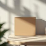 Papier peint facile à poser sans colle appliqué sur un mur dans un intérieur moderne